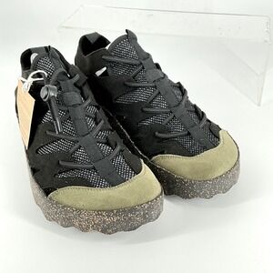 Asportuguesas City Men Size 46 Black Green Cork Bungee Sneakers NEW Cure $175